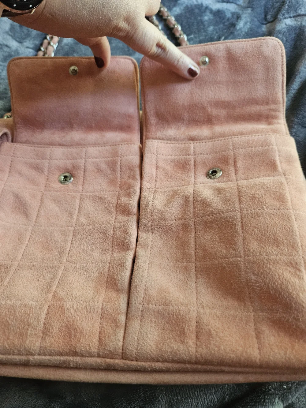 CHANEL 2.55 CHOCOLATE BAR FLAP- Pink Suede